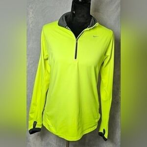 Nike Dri-Fit Quarter Zip Long Sleeve Pullover Size Medium * See Flaws